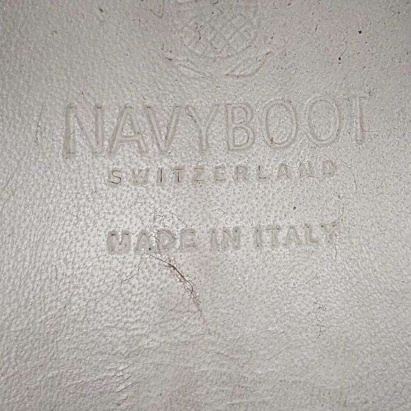 NAVYBOOT SWITZERLAND Brown Suede Lace Up High Top Sneakers Real Fur - Picture 9 of 10